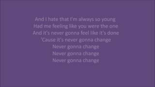 Broods - Never gonna change with lyrics on screen