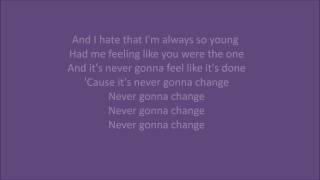 Broods - Never gonna change with lyrics on screen