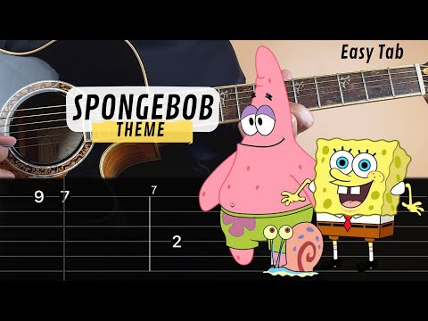 SpongeBob - Theme | EASY Guitar Tutorial | Guitar Tab
