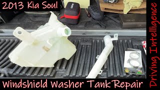 How To Remove, Repair, and Replace Windshield Washer Reservoir Tank 1st Generation 2013 Kia Soul