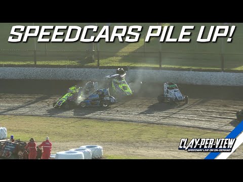 Speedcars | SA Title Pile Up - Mt. Gambier - 6th Jan 2023 | Clay-Per-View Highlights