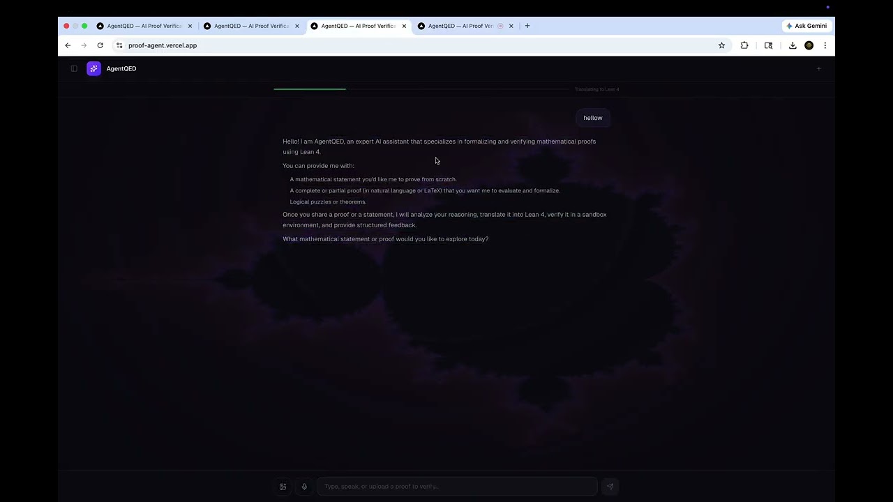 AgentQED project preview