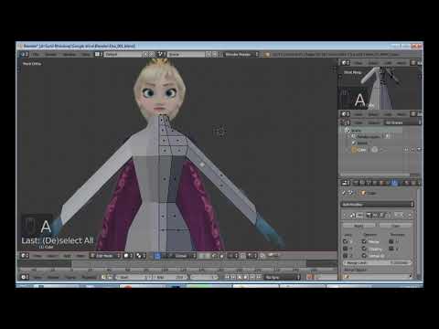 Modelling Elsa in Blender