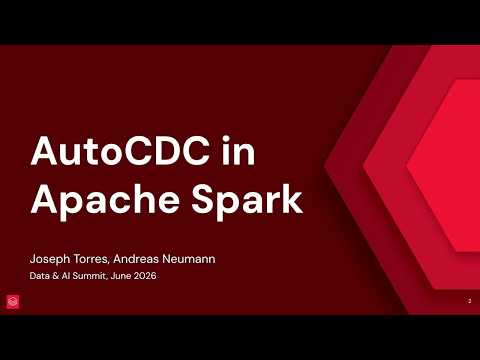 Watch: Clean, Correct Change Data Capture with Spark Declarative Pipelines