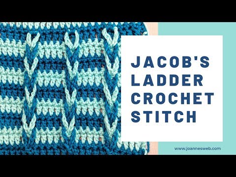 Jacob's Ladder Crochet Stitch - Geometric Crochet - Colorwork Crochet