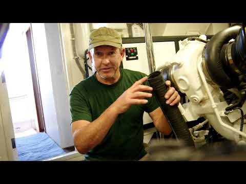 How to remove marine wet exhaust hose.