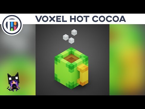 MagicaVoxel Tutorial - How to make Voxel Hot Chocolate & Voxel Smoke | TutsByKai