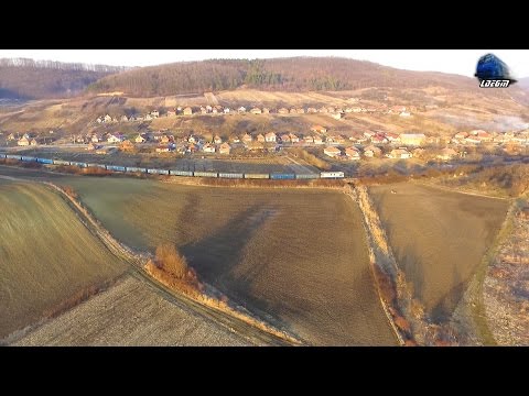 Drone - 060-DA 60-0041-8 & Marfar UTZ Freight Train pe Apus/on Sunset in Misid, Salaj 04 March 2017