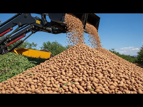 How Billions of Almonds Are Processed – Incredible Almond Farming for Salted Almonds & Toffee