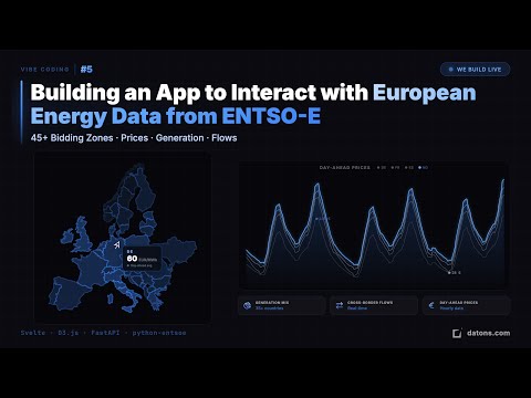 Vibe Coding #4 — Data Analytics Dashboard with Svelte & Python | ENTSO-E API Energy Data