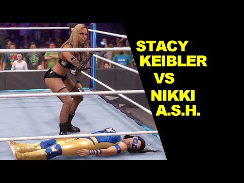 WWE 2K22 Stacy Keibler vs Nikki A.S.H.