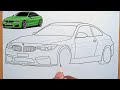 BMW Car Drawing Tutorial Full Process ️