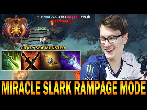 Miracle Slark Crazy Sea Monster Killing Everyone Rampage Mode 7.23 Patch Dota 2 Gameplay