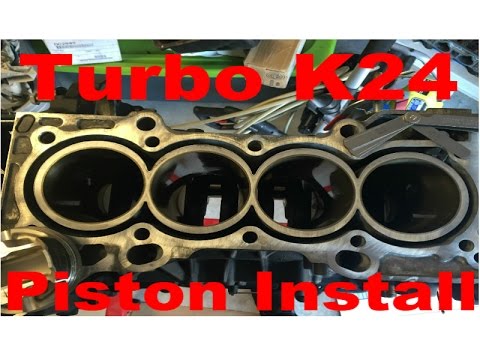 Turbo K24 Accord: Wiseco Piston Install