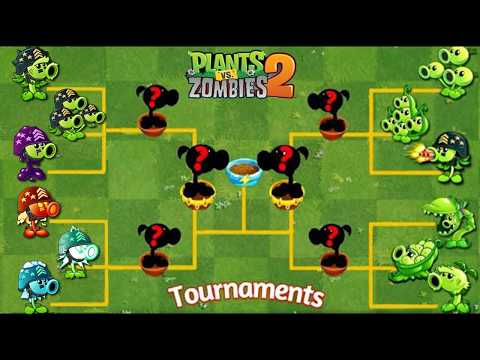 Pvz 2 Tournament All Pea & Mega Gatling Plants - Who Will Win? - Pvz 2 Plant Vs Plant