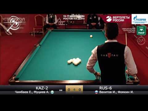 7 KAZ-2 (Чимбаев Е., Муциев А.) - RUS-6 (Вахитов И., Фомкин И.) КЧМ 2016