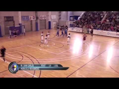 Gol de Juan Carlos (1-0) en el Peñíscola Rehab Medic - Elche CF V. Alberola. J25 1ªDiv