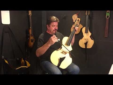 RARE TogaMan GuitarViol bowed guitar thinline acoustic with hard case Baggs pickup incredibow rosin image 22