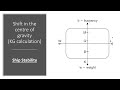 Ship Stability Shift In The Centre Of Gravity KG Calculations