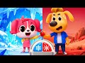Hot VS Cold Challenge Fun Story Safety Rules For Kids Cartoon Sheriff Labrador