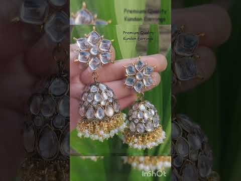 Gold Plated Kundan Earrings