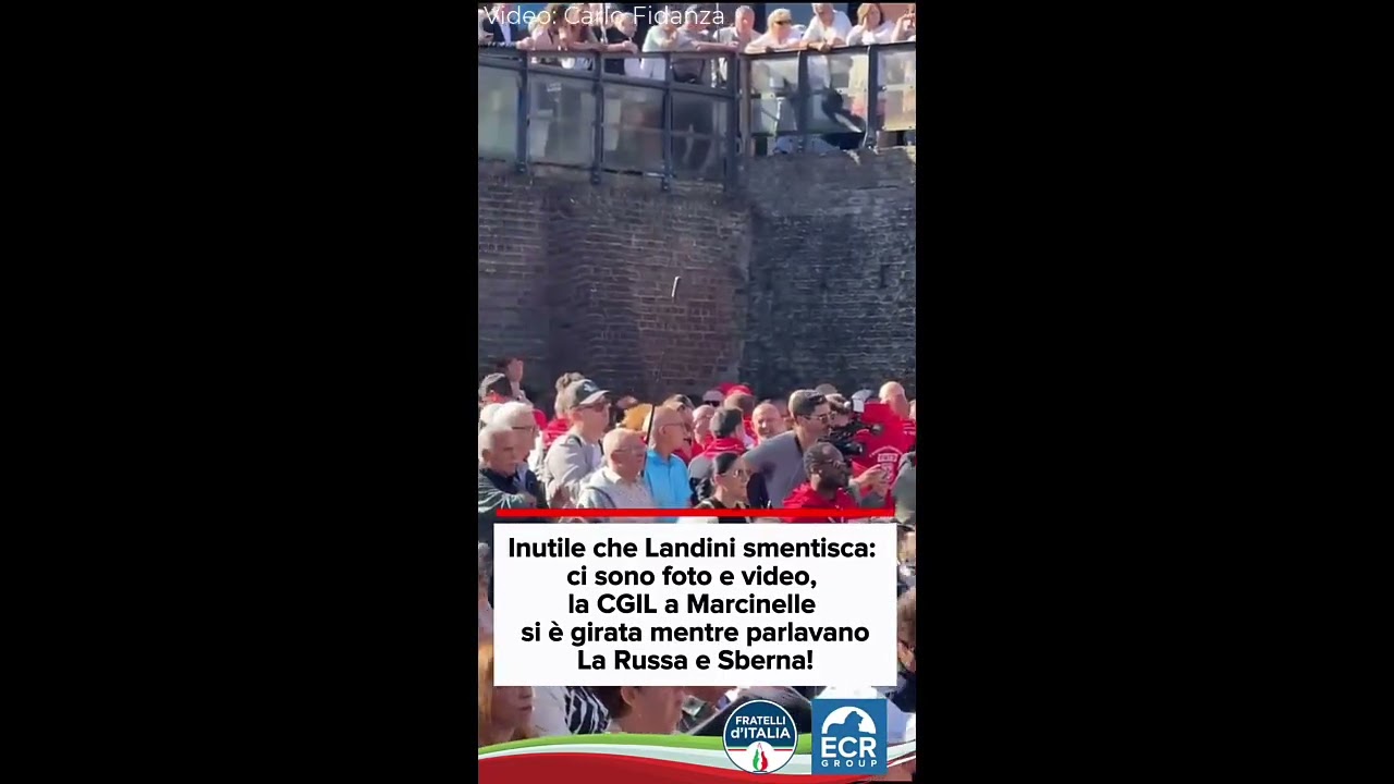 🔴 SCOPPIA LA POLEMICA, LA CGIL VOLTA LE SPALLE A LA RUSSA DURANTE IL SUO INTERVENTO A MARCINELLE