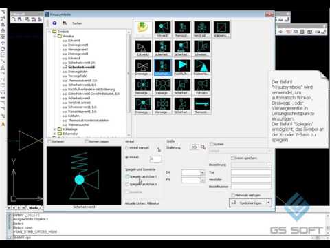 CADprofi HVAC & Piping (HLS): Video-Tutorial DE - 07 Kreuzsymbole