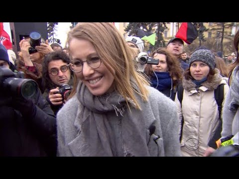 Former reality TV star campaigns for Russia's top job