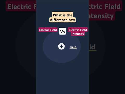 Electric Field vs Electric Field Intensity Explained | Class 12 Physics