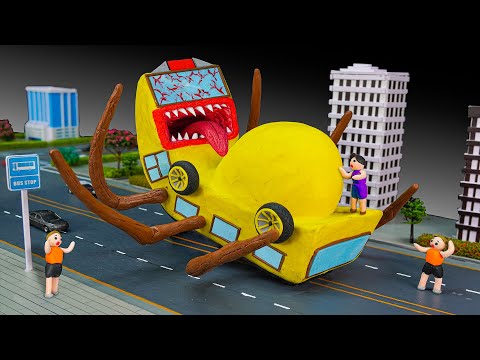 😱 Making PREGANT BUS EATER in real life - Trevor Henderson Creatures with Clay