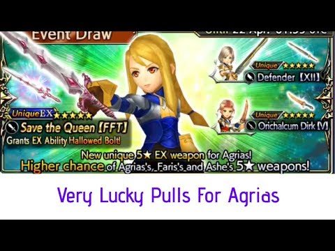 [DFFOO GL] Lucky Pulls For Agrias!!