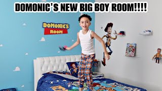 DOMONIC'S NEW BIG BOY ROOM UPGRADE!!!!!! (TOY STORY THEMED)