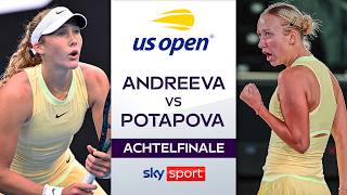 Andreeva - Potapova - Achtelfinale | US Open 2026 | Highlights - Sky S