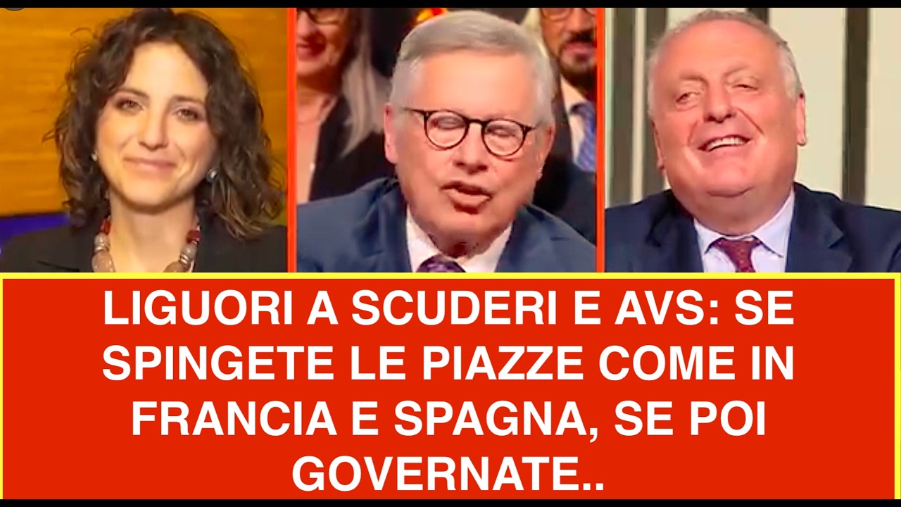 LIGUORI A SCUDERI E AVS: SE SPINGETE LE PIAZZE COME IN FRANCIA E SPAGNA, SE POI GOVERNATE..