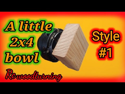 wood turning a little 2x4 bowl (style #1)