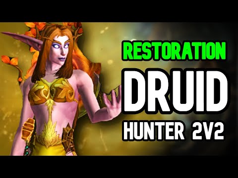 RESTORATION DRUID POV and HUNTER 2v2