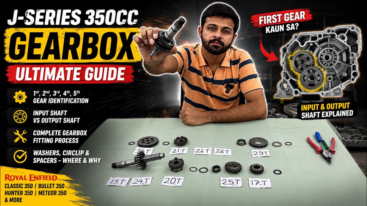 Royal Enfield J-Series 350 Gearbox Assembly Tutorial | Gear Identification & Reassembly