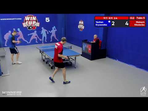 16:30  Криворотько Евгений 0-3 Николенко Максим  стол 5  ЮГ-4  06.08.22