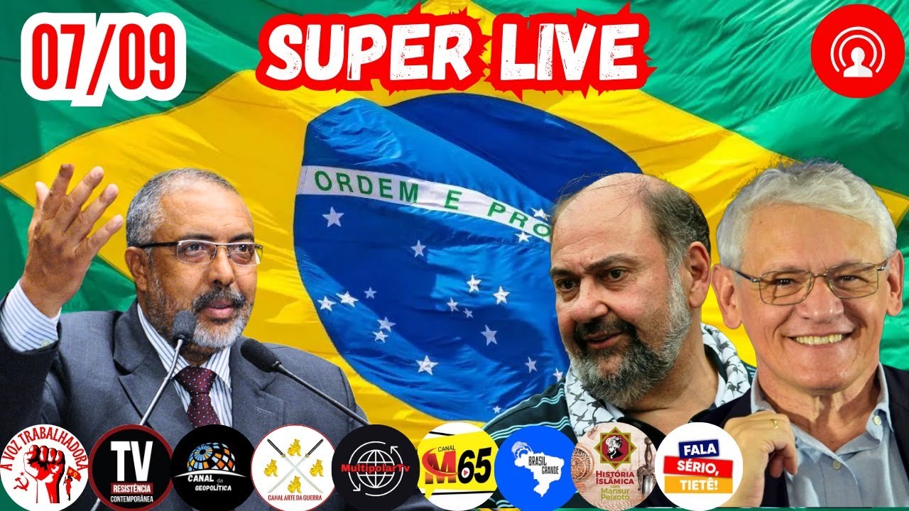 7 de setembro: Live especial TODOS JUNTOS PELO BEM DO BRASIL !!!!