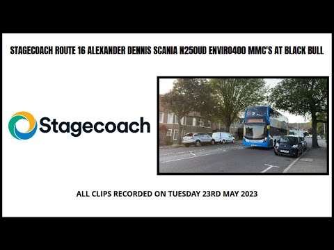 Stagecoach South East Route 16 Alexander Dennis Scania N250UD Enviro400 MMC's at Black Bull