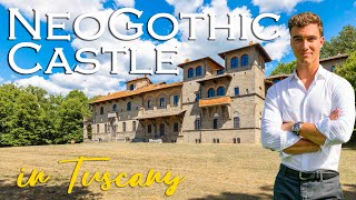 NEOGOTHIC CASTLE WITH PARK FOR SALE IN VALLOMBROSA, TUSCANY