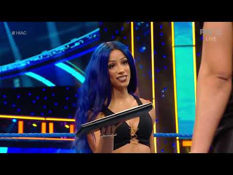 Sasha Banks brutally attacks Bayley and forces Bayley sign his contract for HIAC (Full Segment)