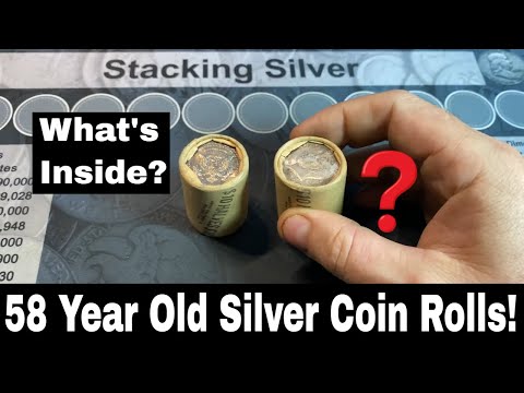 Opening Original Bank Wrapped OBW Silver Half Dollar Rolls