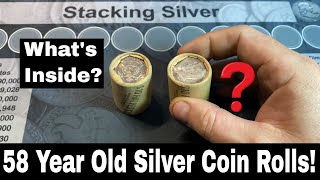 Opening Original Bank Wrapped OBW Silver Half Dollar Rolls