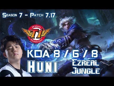 SKT T1 Huni EZREAL vs GRAGAS Jungle - Patch 7.17 KR Ranked