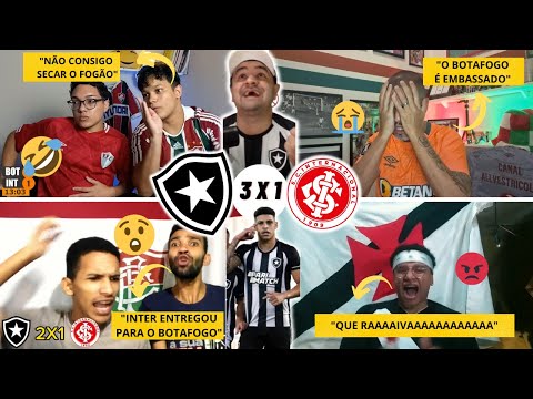 REAÇÕES TRICOLORES e VASCAÍNAS EM BOTAFOGO 3 X 1 INTERNACIONAL  - SECADORES SOFRENDO