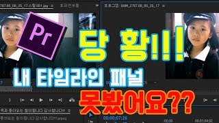 프리미어 프로 강좌 16편 ] 초보자가 겪는 당황스러운 몇가지 일들!!!  그리고 소소한팁!!!