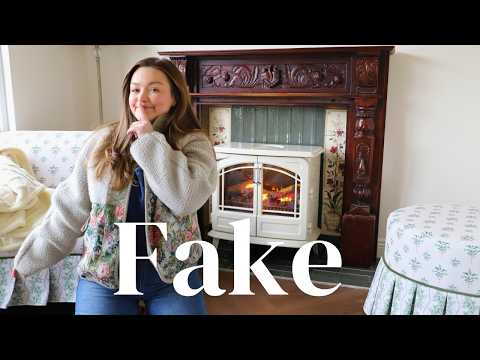 DIY Faux Fireplace | NO CHIMNEY | Apartment & Renter-Friendly Cosy Corner | Dainty Diaries