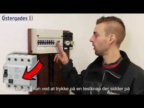 Test af fejlstrømsafbryder - Østergades El