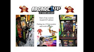 Arcade1UP 12 in 1 Conversion to an OLD VGA and USB encoder "test".